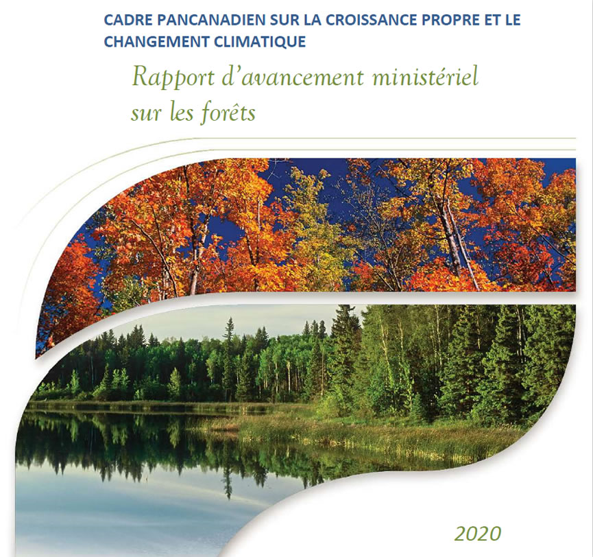 Rapport ministériel des forêts sur les progrès réalisés sur le Cadre pancanadien sur la croissance propre et les changements climatiques 2020